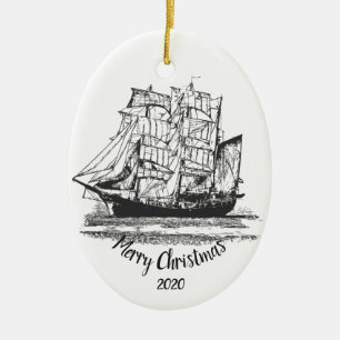 Adorno De Cerámica Personalizado Navidades de citas Vintage Vailing s
