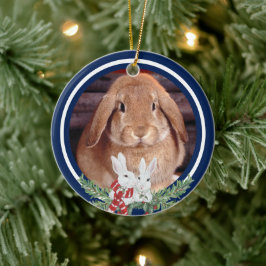 Adorno De Cerámica Personalizado Navidades Mascota Conejo Conejo Cone