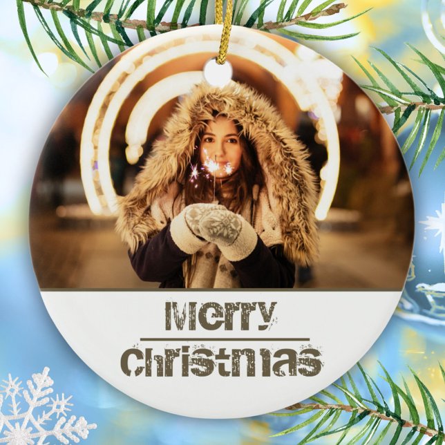 Adorno De Cerámica Personalizado Navidades modernos foto de vacacione (Subido por el creador)