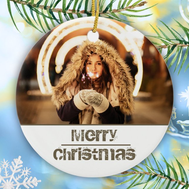 Adorno De Cerámica Personalizado Navidades modernos foto de vacacione (Subido por el creador)