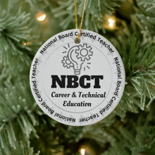 Adorno De Cerámica Personalizado NBCT Career Técnica Edu Teacher Gift