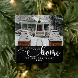 Adorno De Cerámica Personalizado Nuestra Primera Navidad En Nuestro N