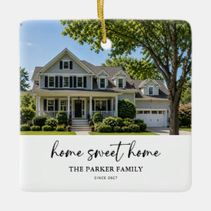 Adorno De Cerámica Personalizado Nuevo Hogar Nueva Casa Foto Navidad