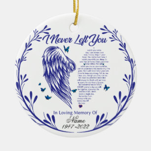 Adorno De Cerámica Personalizado, nunca te dejé, Angel Wings Memoria