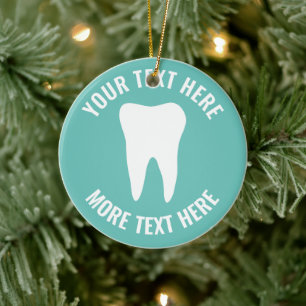 Adorno De Cerámica Personalizado odontología Regalo de Navidad