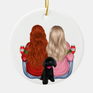 Adorno de cerámica personalizado para mejores amig