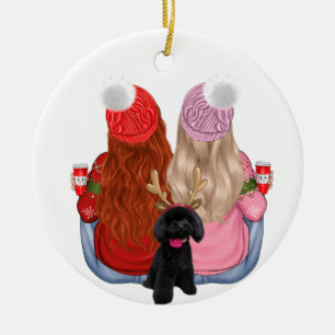Adorno de cerámica personalizado para mejores amig