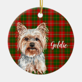 Adorno De Cerámica Personalizado perro de Yorkshire Terrier