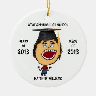 Adorno De Cerámica Personalizado Personalizado de Graduado Masculino