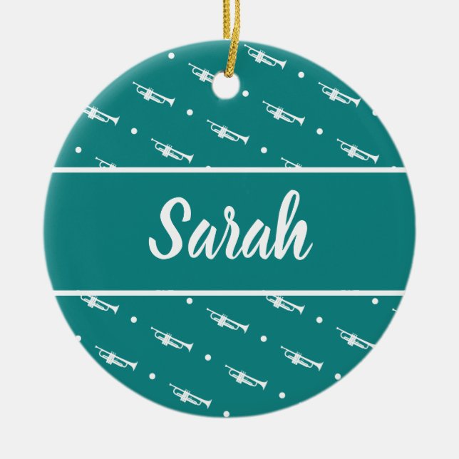 Adorno De Cerámica Personalizado personalizado de regalo de músico de (Frente)