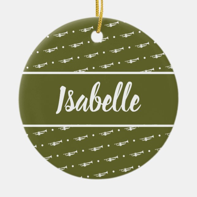 Adorno De Cerámica Personalizado personalizado de regalo de músico de (Frente)