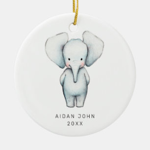 Adorno De Cerámica Personalizado personalizado del elefante bebé
