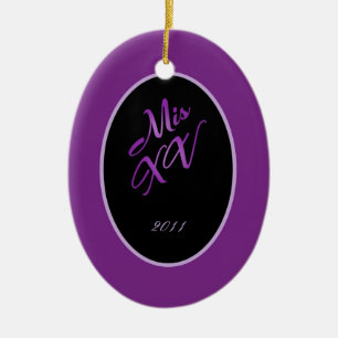 Adorno De Cerámica Personalizado personalizado Ornament Mis XV Lilac