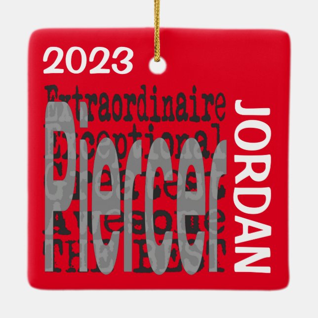 Adorno De Cerámica Personalizado Piercer Extraordinaire (Reverso)