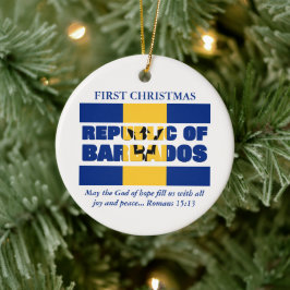 Adorno De Cerámica Personalizado Primera República de Navidad de Barb