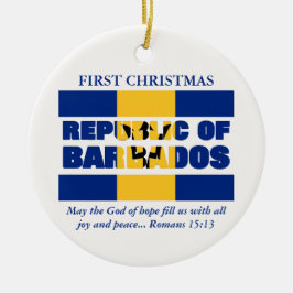 Adorno De Cerámica Personalizado Primera República de Navidad de Barb
