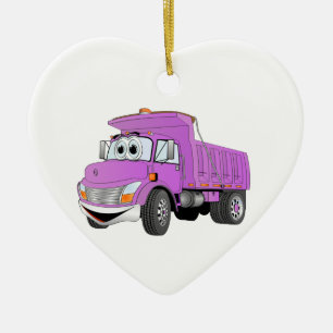 Adorno De Cerámica Personalizado púrpura del eje 2 del camión volcado
