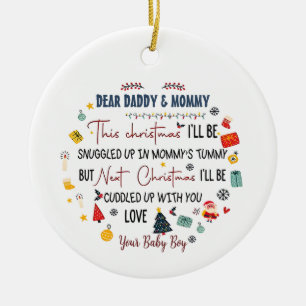 Adorno De Cerámica Personalizado querido papá Este Navidad me sentiré