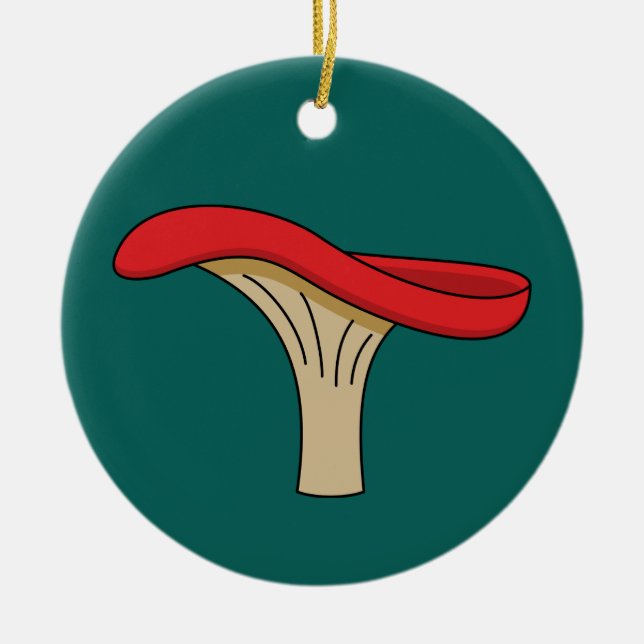 Adorno De Cerámica Personalizado Red Mushroom (Frente)