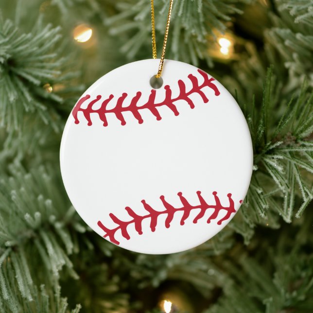 Adorno De Cerámica Personalizado Regalo de béisbol para equipo deport (Árbol)