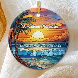 Adorno De Cerámica Personalizado República Dominicana Faux StainGlass