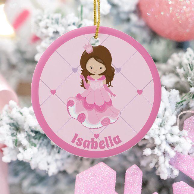 Adorno De Cerámica Personalizado rosa de la pequeña princesa (Subido por el creador)