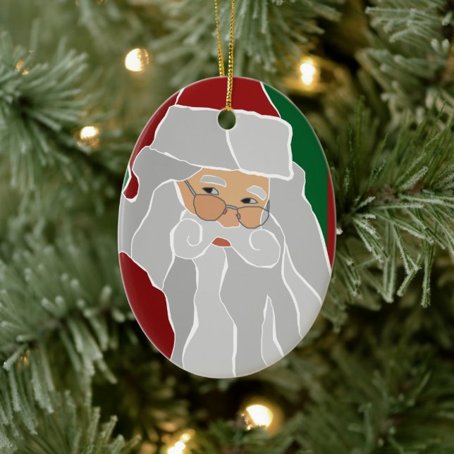 Adorno De Cerámica Personalizado Santa Claus (Árbol)
