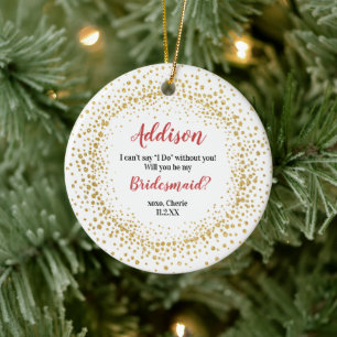 Adorno De Cerámica Personalizado Serás Mi Navidad De Novias
