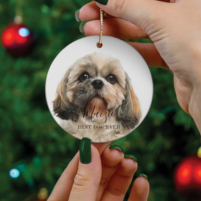 Adorno De Cerámica Personalizado Shih Tzu Perro Mascota personalizado (Subido por el creador)