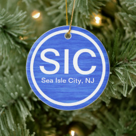 Adorno De Cerámica Personalizado SIC NJ Sea Isle City New Jersey Beac