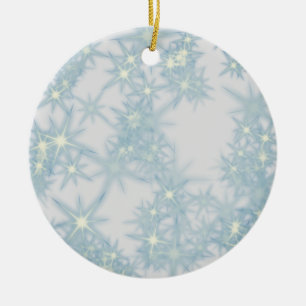 Adorno De Cerámica personalizado simple purpurina brillante azul colo