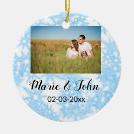 Adorno De Cerámica personalizado simple purpurina brillante azul colo