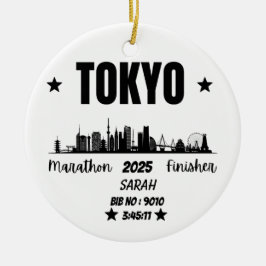 Adorno De Cerámica Personalizado Tokio Maratón Finisher Regalo Para M