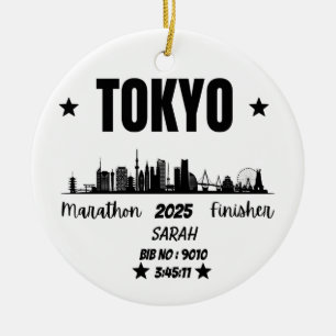 Adorno De Cerámica Personalizado Tokio Maratón Finisher Regalo Para M