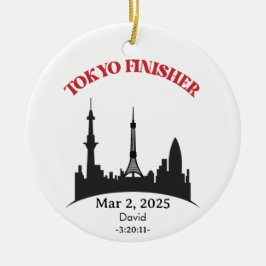 Adorno De Cerámica Personalizado Tokyo Marathon Finisher, Regalo para