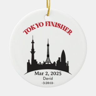 Adorno De Cerámica Personalizado Tokyo Marathon Finisher, Regalo para