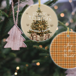 Adorno De Cerámica Personalizado tradicional de oro de la época navid