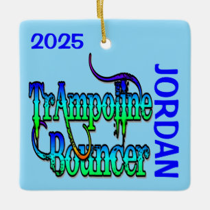 Adorno De Cerámica PERSONALIZADO Trampoline Bouncer