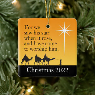 Adorno De Cerámica Personalizado Tres sabios Navidades Estrella de Be