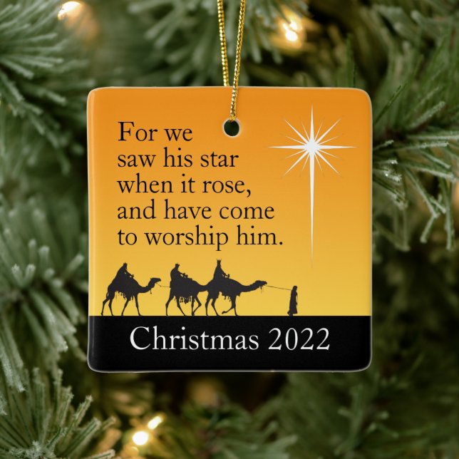 Adorno De Cerámica Personalizado Tres sabios Navidades Estrella de Be (Árbol)