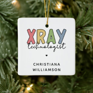 Adorno De Cerámica Personalizado Xray Technologist X-ray Tech Gifts