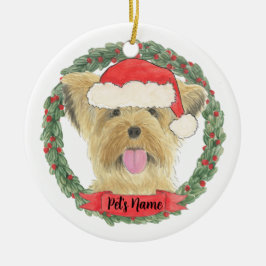 Adorno De Cerámica Personalizado Yorkie Yorkshire Terrier