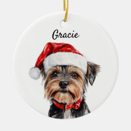 Adorno De Cerámica Personalizado Yorkshire Terrier Dog