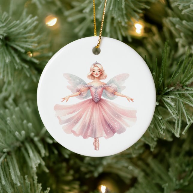 Adorno De Cerámica Personalizados Caracteres de Ballerina Nutcracker  (Árbol)