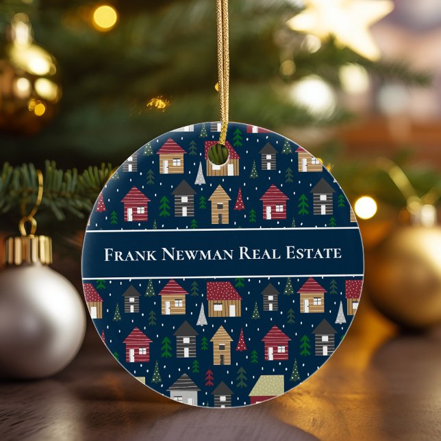 Adorno De Cerámica Personalizados de casas de bienes raíces Navidades (Subido por el creador)