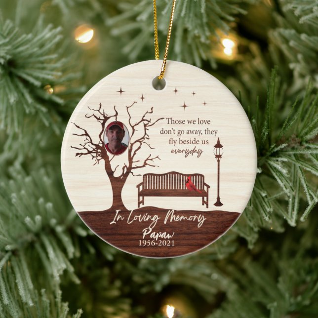 Adorno De Cerámica Personalizados Los Que Amamos/Papaw (Árbol)