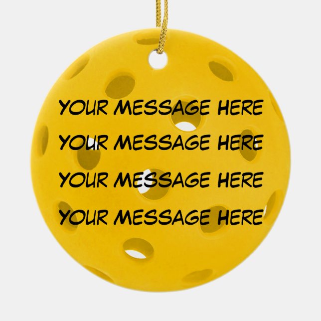 Adorno De Cerámica Personalízalo, Pickleball (Frente)