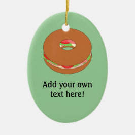 Adorno De Cerámica Personalizar de este gráfico de Bagel