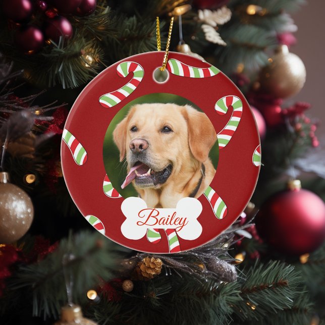 Adorno De Cerámica Personalizar de vacaciones de perro mascota Candy  (Subido por el creador)