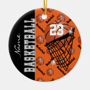 Adorno De Cerámica Personalizar el baloncesto Naranja